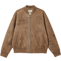 杰克·琼斯（JACK&JONES）达芬奇联名款秋冬棉衣宽松休闲棒球领夹克厚外套棉服224409009  常规