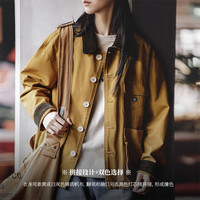 马登 女装 美式复古拼接工装外套