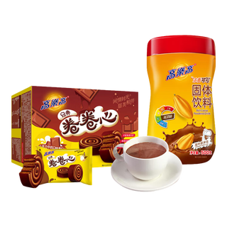 高乐高可可粉500g+卷卷心120g即食早餐办公下午茶点心