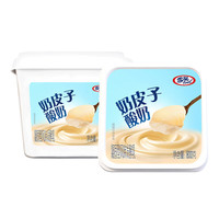 三元 雪凝奶皮子风味发酵乳原味老酸奶800g/盒新老包装交替发货