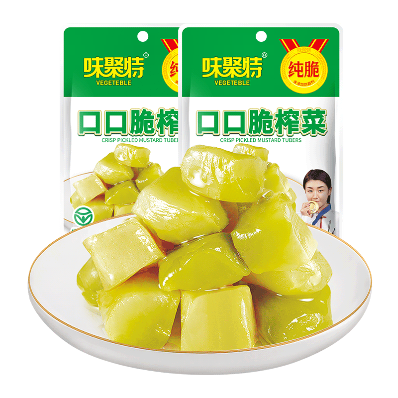 味聚特口口脆榨菜下饭菜咸菜四川榨菜芯榨菜头特产开味菜酸菜开味菜小包 口口脆榨菜【10袋】