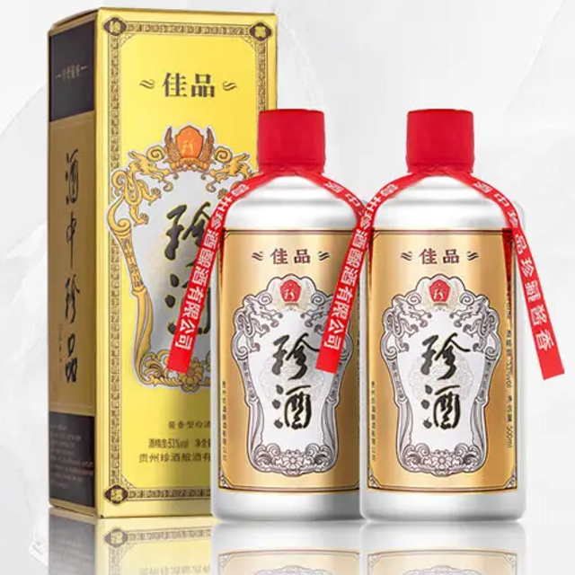 珍酒 酱香型白酒 珍五珍十五珍三十佳品经典 53度 500mL 2瓶 佳品经典