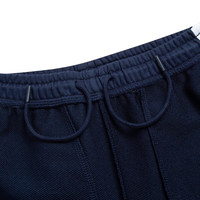 鸿星尔克(ERKE)儿童裤子男童秋季长裤舒适亲肤儿童运动裤女童针织裤 蓝黑色/青椒绿-男童 130