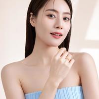周六福 ZHOU LIU FU黄金戒指计价女足金爆闪碎碎冰戒指碎金金女戒