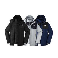 THE NORTH FACE 北面 三合一冲锋衣男款户外保暖夹棉内胆24秋季预|8DNC JK3/宇宙黑 L/175