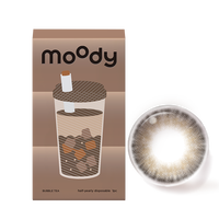 moody 彩色隐形眼镜 半年抛 榛榛甜圈 550度 1片装
