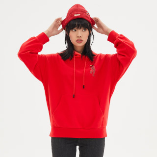 美特斯邦威卫衣男女款合集春季潮流休闲百搭上衣 V款-实红 XS (160) 女150