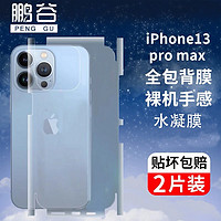 鹏谷 PENGGU 苹果13背膜iPhone13pro max手机膜后膜全包边框水凝膜 13pro max2片