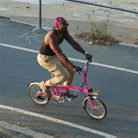 BROMPTON小布折叠自行车C Line Explore 6速超轻便携城市通勤男女单车 亮粉色Hot Pink Mid