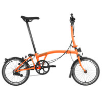 BROMPTON小布折叠自行车C Line Explore 6速超轻便携城市通勤男女单车 橙色Orange Low