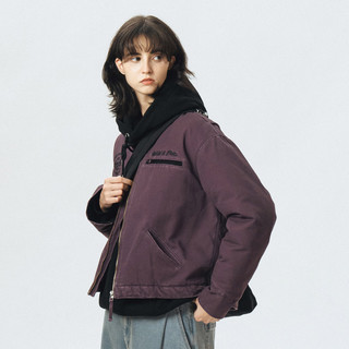 714street美式复古棉服男2024秋冬新款潮牌情侣装底特律夹克外套