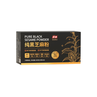 谷旗纯黑芝麻粉250g（10包） 原味无添加芝麻糊烘培用即食冲饮代餐粉 纯黑芝麻粉盒装【25g*10包】】