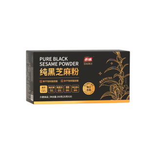 谷旗纯黑芝麻粉250g（10包） 原味无添加芝麻糊烘培用即食冲饮代餐粉 纯黑芝麻粉盒装【25g*10包】】