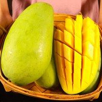 果迎鲜芒果 金煌芒 芒果 新鲜水果 生鲜 广西金煌芒果青皮芒青芒 净果8.5斤