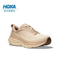 HOKA ONE ONE男款冬季邦代8公路跑鞋BONDI 8轻盈缓震透气 流沙色/香草色 42.5