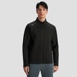 迪桑特 TRAINING 男士 空气层 针织运动上衣 外套夹克 BK-BLACK 2XL (185/104A)