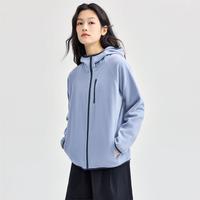 2024年秋冬摇粒绒外套女休闲运动连帽拉链撞色边针织外套女