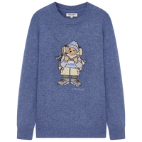 Teenie Weenie小熊女装秋冬圆领套头毛衣学院风休闲少女感针织衫 蓝色 M 165