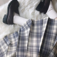 夕阳慕 女学生学院风百褶裙 JK制服裙 7047