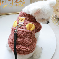 宠物圈 PETCIRCLE 秋冬狗狗衣服新款比熊博美泰迪宠物马甲加厚保暖四脚中小型宠物犬 腮红胸背背心-粉 L胸围48cm背长33cm 体重9-11斤