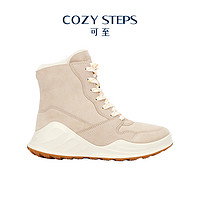 COZY STEPS 可至冬季运动系列时尚圆头系带平底女式厚底雪地靴8090