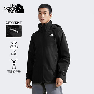 THE NORTH FACE 北面 25春夏北面冲锋衣男款户外防风防水腋下拉链透汽冲锋衣8EXR JK3 L