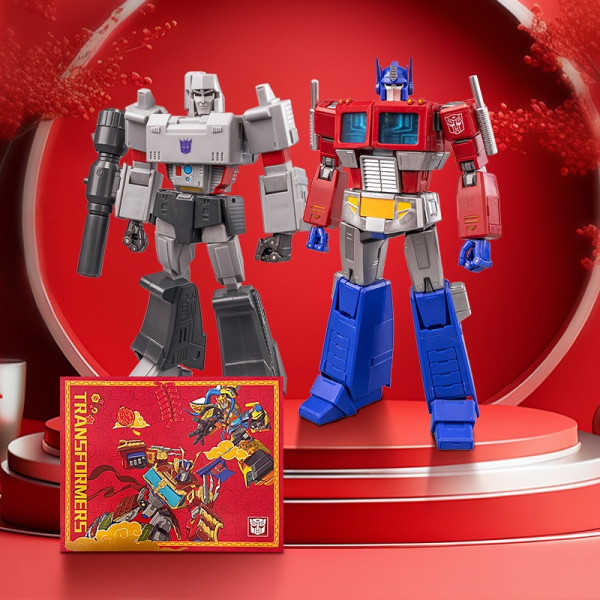 新品发售:Hasbro 孩之宝 变形金刚 G1884 擎天柱&威震天新年礼盒套装 预组装可动模型