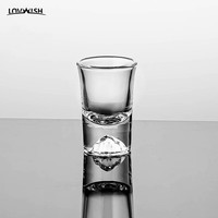 乐唯诗白酒杯分酒器高脚小酒杯刻度装商超同款家用饭店用 观山4壶4杯/ 480ml