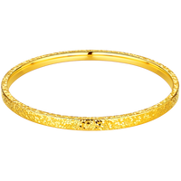 六福珠宝 光影金足金爱你久久碎碎冰黄金手镯计价 58mm-约9.99克