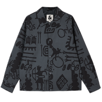 杰克·琼斯(JACK&JONES)25年男装春秋外套男宽松休闲翻领夹克男士印花帅气小众品牌夹克男 E44 常规
