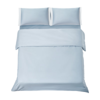 一默四件套纯棉新疆长绒棉套件床单被套枕套亲肤家纺床上纯棉三四件套 远山蓝 被套220*240cm+床单+枕套2只