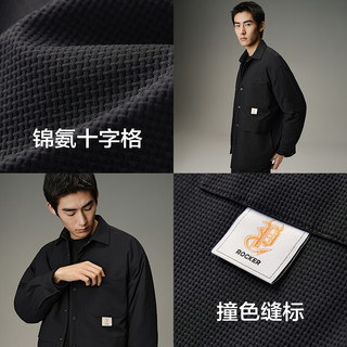太平鸟男装 衬衫式羽绒服冬季潮流保暖鹅绒外套 鹅绒衬衫羽绒 L