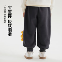 WALNUT DUCK小黄鸭儿童卫裤2025春季中小男女童可爱束脚裤百搭休闲宝宝裤子 咖色 130