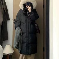 中长款羽绒棉服女2024冬季超好看韩系加厚过膝棉衣外套