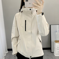 豹迹 bao jeesport 韩版高档冲锋衣女男三合一可定制LOGO外套防风防水西藏登山服套装