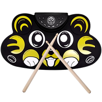 曲迪 云之曲手卷电子鼓架子鼓儿童初学者入门自学家用便携式电子鼓 G601虎+耳机踏板鼓棒数据线音频