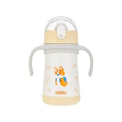 THERMOS 膳魔师 儿童不锈钢保温杯 耐磨防摔TCKE 柯基 吸管杯 320ml