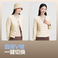 波司登(BOSIDENG)轻薄羽绒服女短款新年红圆领轻型内搭保暖舒适秋冬外套B40130004B 秘釉色7475 3XL 185/108B