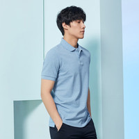 雅戈尔 短袖POLO衫男翻领扁机领设计呼吸棉 GSPC533011IFA浅蓝 S