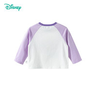 迪士尼宝宝（Disney Baby）春季童装男女儿童时尚休闲透气百搭儿童长袖T恤 ZD1ES008糖果紫 130