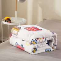 LOVO罗莱生活旗下品牌  法兰绒毛毯空调毯午休被毛巾被单毯沙发毯 小汽车100*140cm x