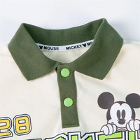 迪士尼宝宝(Disney Baby)春季男女童时尚休闲舒适保暖卡通儿童卫衣套装 ZD1ET015军绿 110