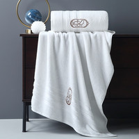 雪仑尔 酒店长绒棉浴巾柔软吸水不掉毛成人纯棉大浴巾男女加厚大毛巾 白色 600g 140cm*80cm