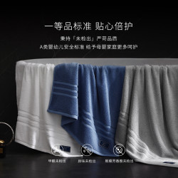 雪仑尔 酒店浴巾  纯棉柔软加大吸水长绒棉男女情侣通用  全棉加厚大浴巾 浅灰色800g1条 700g 140cm*80cm