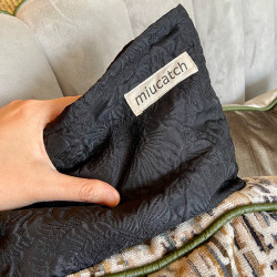 MIUCATCH 美摘miucatch泡泡玫瑰提花化妆包气质化妆护肤品收纳整理袋旅行出差大容量洗漱用品便携整理内胆包 泡泡玫瑰黑色