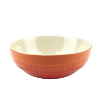 酷彩(Le Creuset)炻瓷创意沙拉水果菜盘家用15cm多功能碗多功能汤面饭碗水果沙拉 15cm桔色-无原厂包装