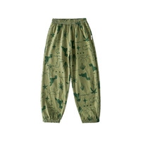  Cotton Town/棉花堂 抗菌 儿童长裤  绿底恐龙 130