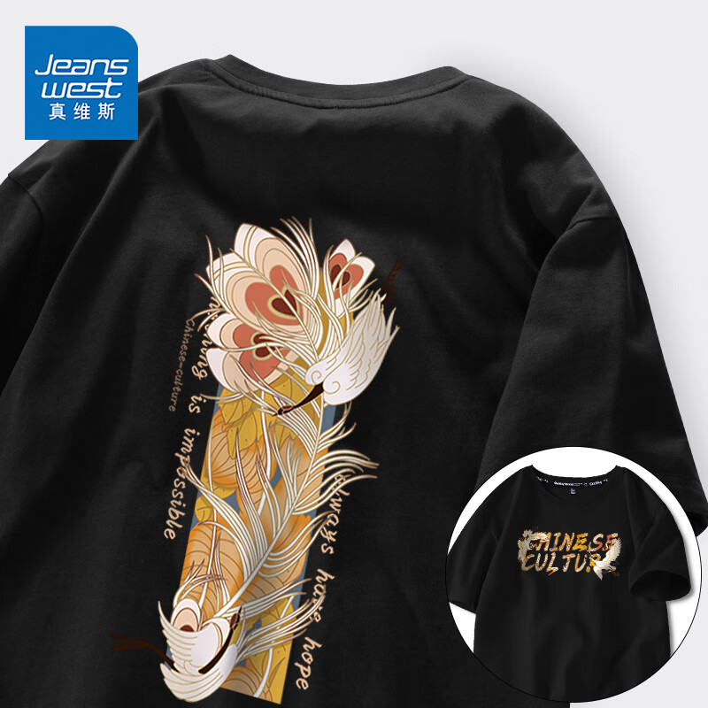黑色 鹤羽纷飞_ZB