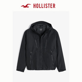 HOLLISTER24冬款保暖宽松连帽厚夹克棉服外套男装KI332-4093   (180/116A)