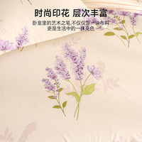梦百合全棉纯棉床单夏季天床上用品简约现代轻奢风公主房四季通用款 紫雨 160x230cm